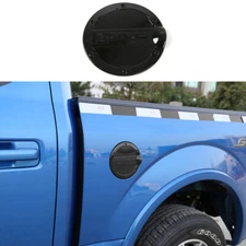 1X Fuel Filler Door Tank Gas Cap Decor Cover for Ford F-150 F150 2015+ Black ABS