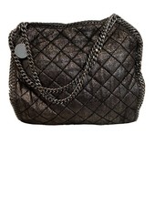 Stella Mccartney Falabella Quilted Purse, Metallic Black, Retail $1530.00