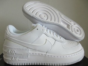 NIKE AIR FORCE 1 AF1 SHADOW TRIPLE WHITE WOMENS SZ 11.5-MENS SZ 10  [CI0919-100] | eBay