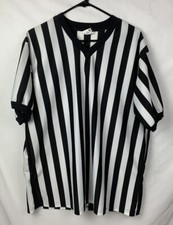 Vintage Majestic Jersey Official Referee USA Black White Stripes Mens XL 90s
