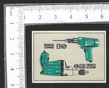 Vintage advertisement label - BOSCH COMBI DRILLING MACHINES