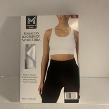 Member's Mark Seamless Racerback Sports Bra Size XL. White
