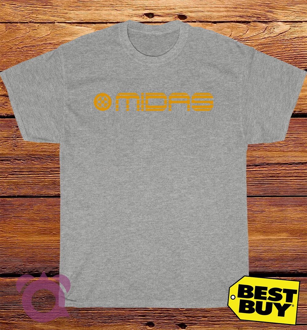 New Tshirt Midas Pro Audio Logo American Funny T-Shirt Made In USA