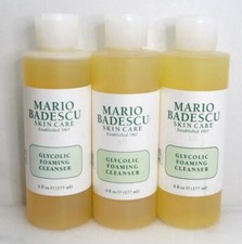 MARIO BADESCU SKINCARE GLYCOLIC FOAMING CLEANSER 6 OZ - LOT OF 3