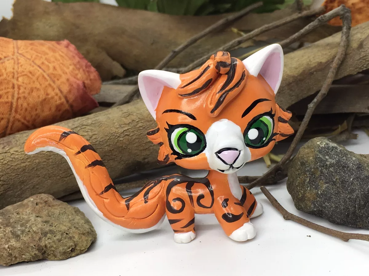 Toys, Mini Pet Shop, “Firestar” WARRIOR CAT, Ooak Custom, Hand