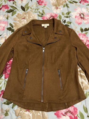 Style And Co Suede Jacket Size Petite XS - Picture 2 of 5
