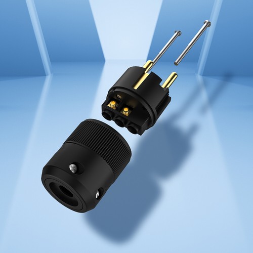 24K Gold Plated EU Schuko Mains Cable Power Plug Connector IEC Female Adapter - Picture 12 of 18