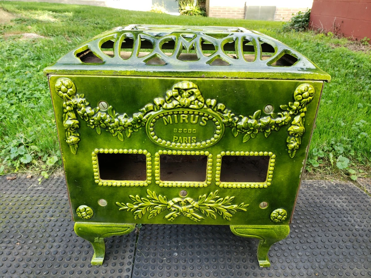 Antique Cast Iron 1920 Enamel Stove, Mirus Paris France, Mirus Stove | eBay