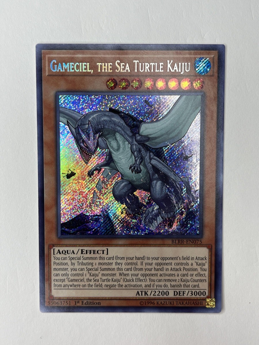YuGiOh! Gameciel, The Sea Turtle Kaiju BLRR-EN075, Secret Rare