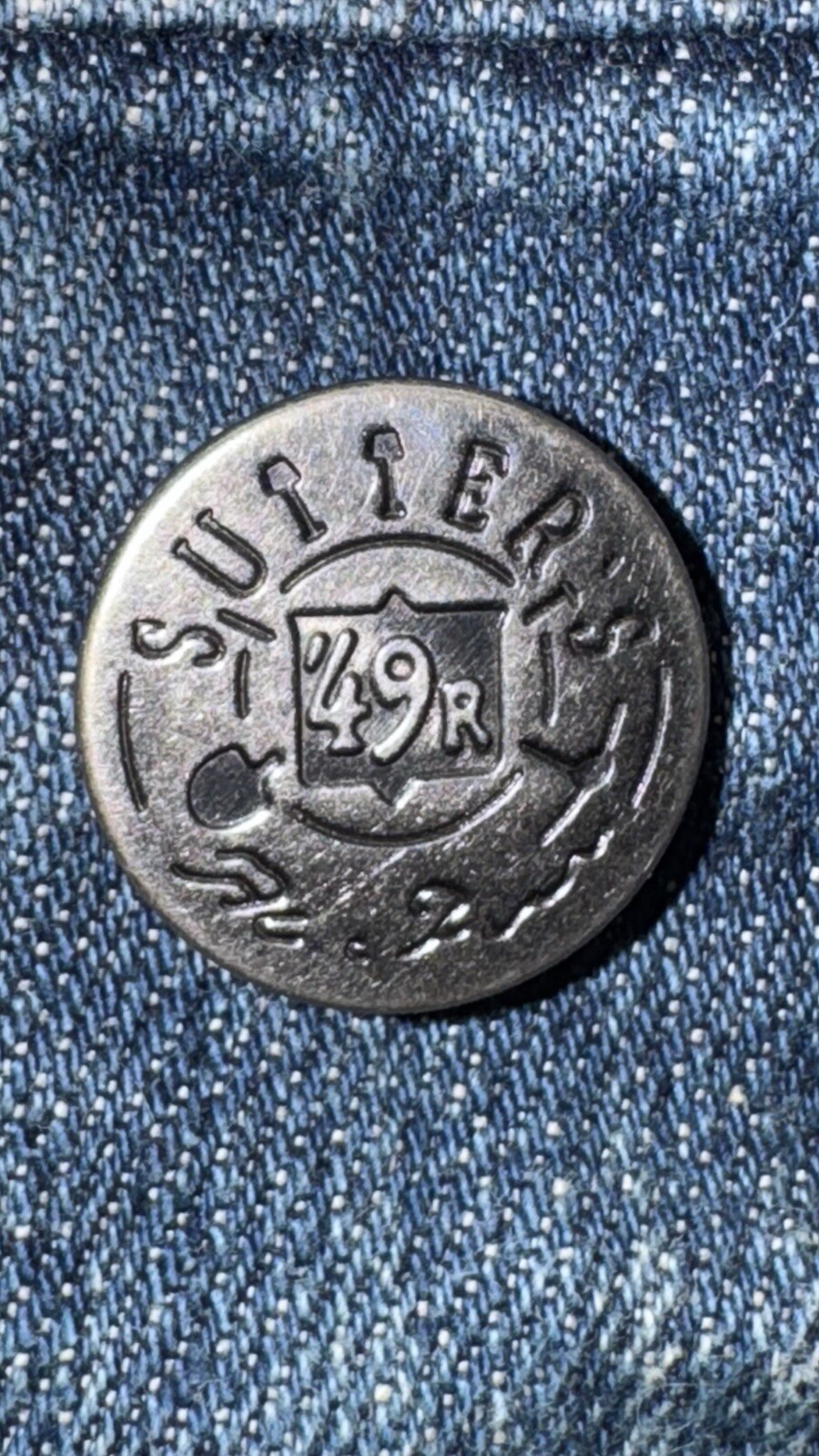 Sutters Copper Riveted Denim Jean Jacket Juniors X-Large