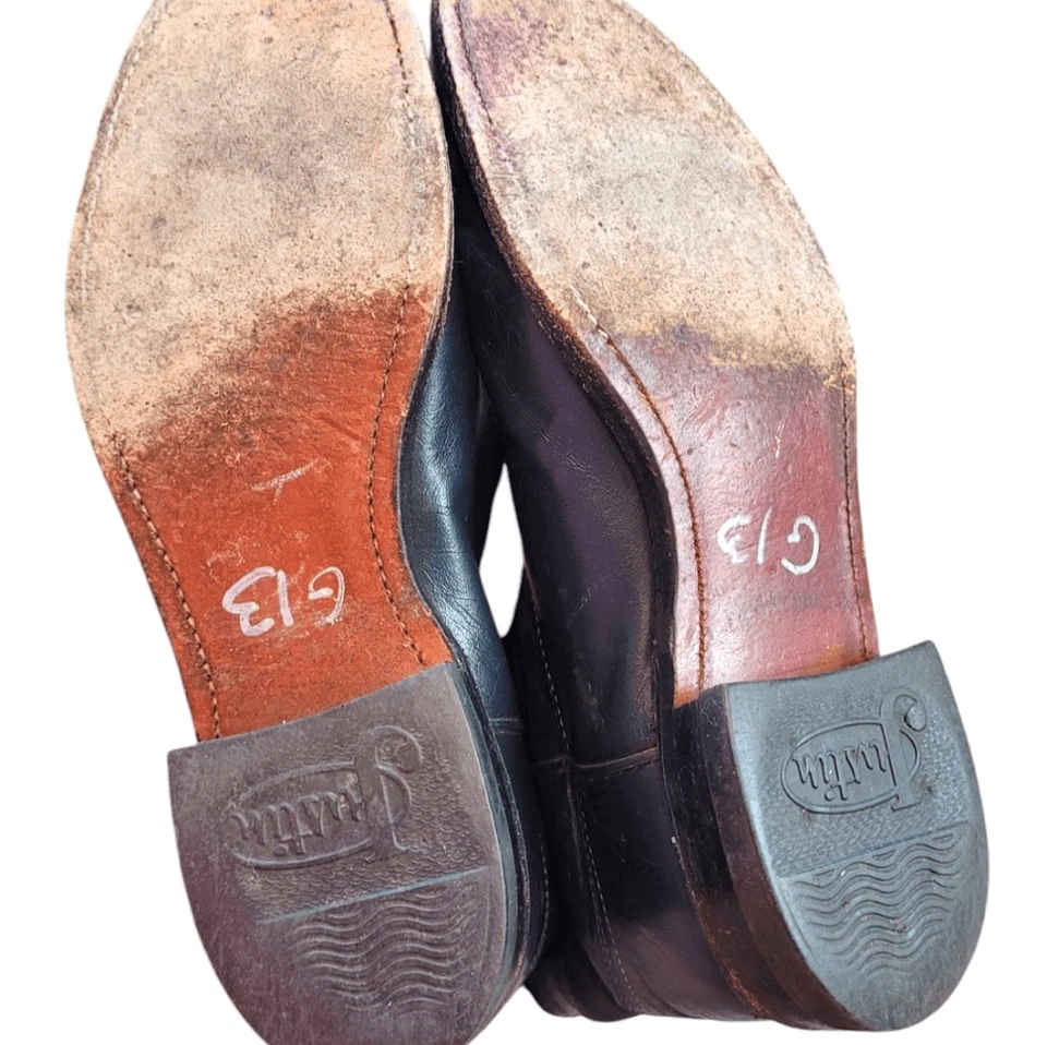 Botas occidentales Justin vintage de cuero negro talla 6,5 Foto 4 de 4