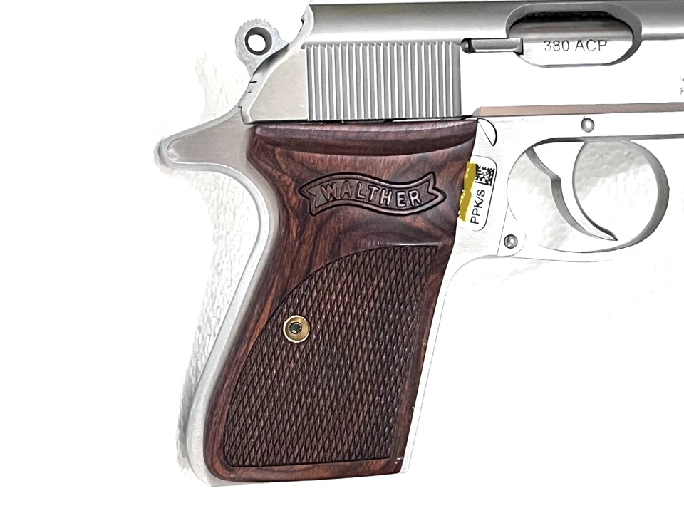 Walther PPK/s Grips (Ark) Version Ultima Panel Super Rosewood Checkered Banner - Image 3 of 4