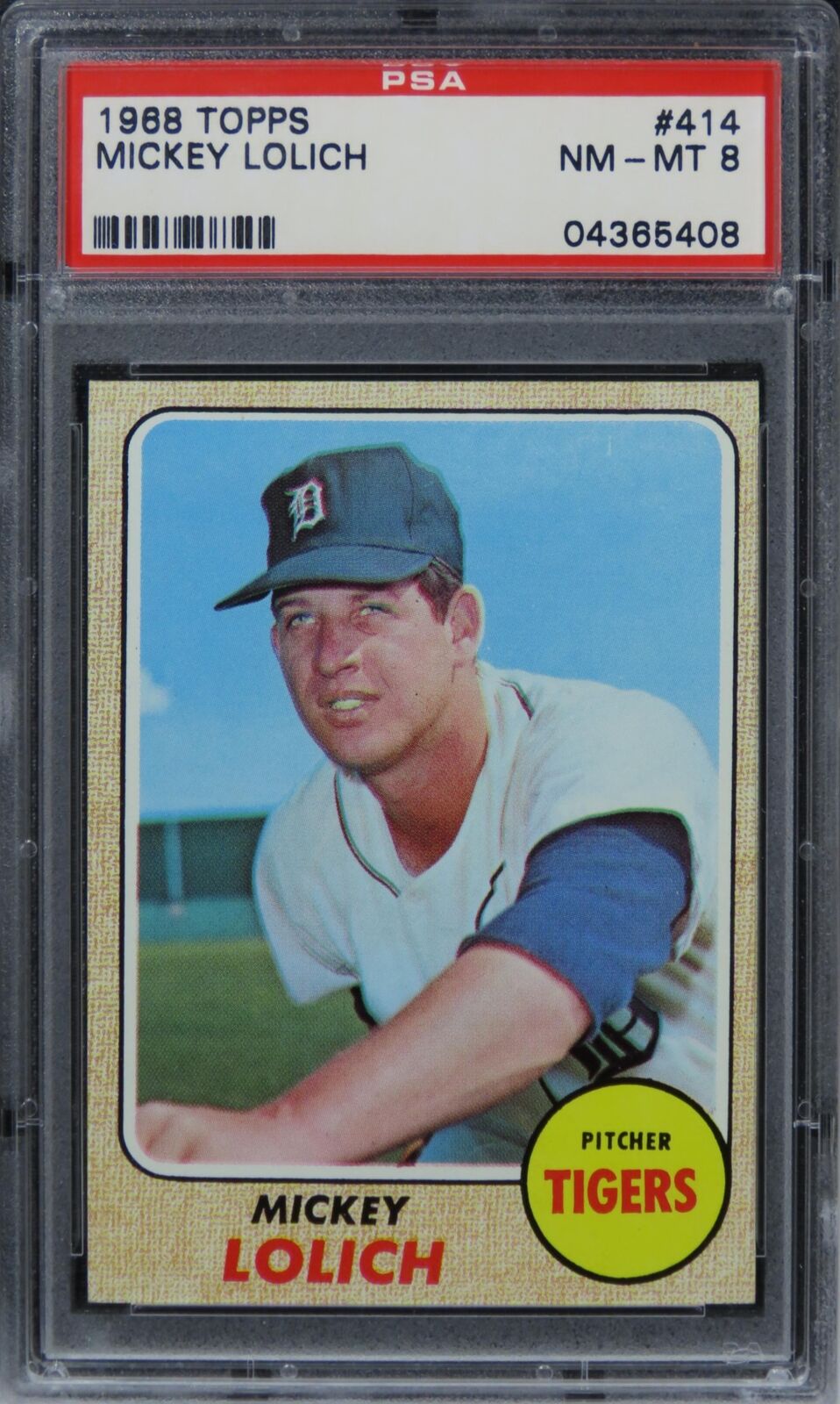 1968 Topps Mickey Lolich #414 PSA 8 NM-MT