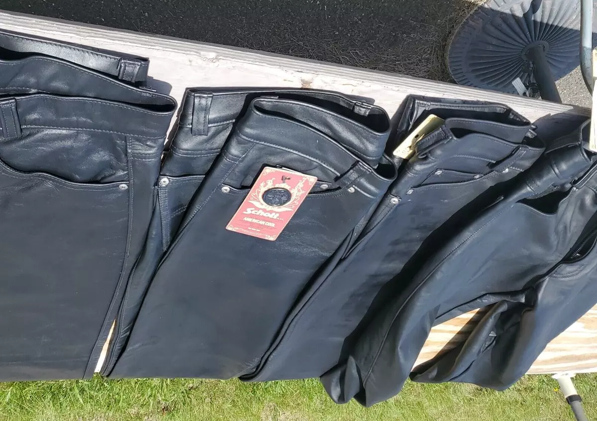 Schott nyc 600 Steerhide Leather Skins Motorcycle Pant MADE IN USA NewWT Size 28