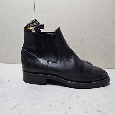 GRINDERS HERREN LEDER CHELSEA BOOTS SCHWARZ GRÖßE UK10 EU44 (BABI36/Kw)