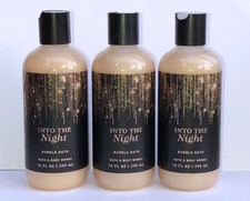 Bath and Body Work INTO THE NIGHT Bubble Bath 10 fl oz /295mL NEW Lot of 3