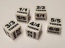5x New Creature Token Dice for Magic: The Gathering 1/1 Token to 6/6 - CCG MTG