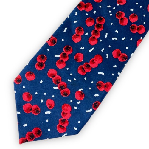 Roche Pharma Seidenkrawatte blau rote Zellen 61 Zoll L x 4 Zoll B Epidemiologie Arzt Dr Medical - Bild 1 von 4