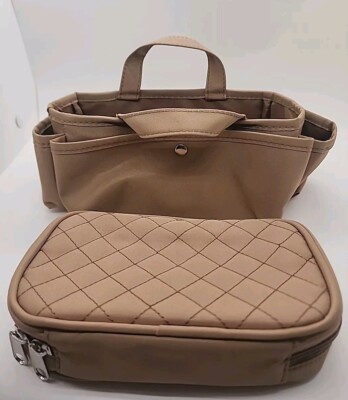 For Your Ease Only, Tan Bag Organizer 2-PC Set. NWOT
