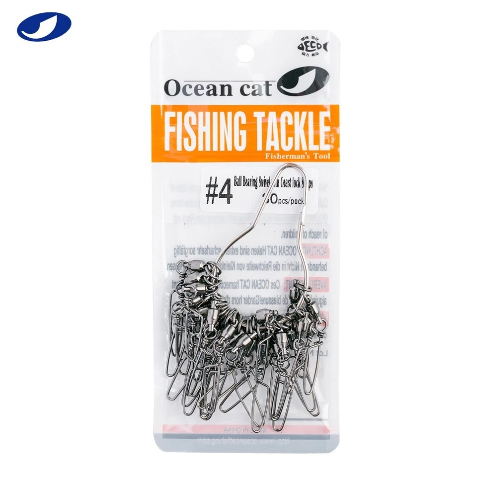 Ball Bearing Swivel with Coast Lock Swivel Snap Fishing Tackle Connectors - Image 4 of 4