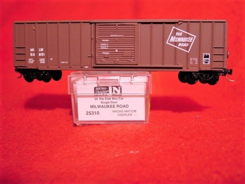 Coche de caja lateral acanalado MTL 25310-2 MILWAUKEE ROAD 50' #50851 'NUEVO' ESCALA N | Zustand: New