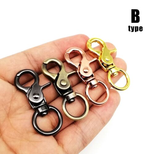 Lobster Swivel Keychain Car Key ring Dog Chain Belt Clasp Clip Snap Trigger Hook - Picture 6 of 8