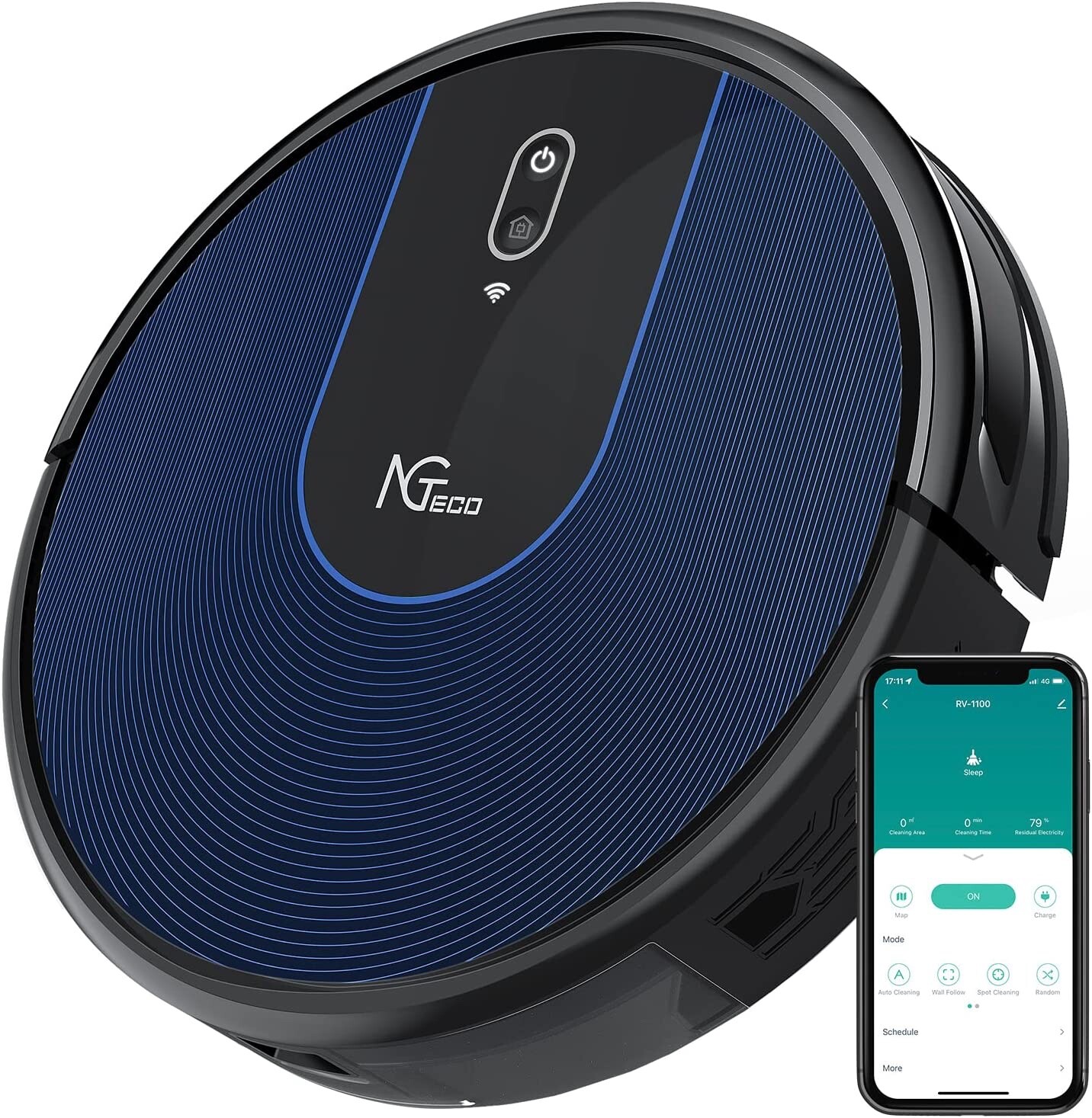 Robot Vacuum Cleaner-NGTeco 2500Pa Suction Self-Charging Robotic Vacuum-image