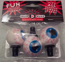 Bloodshot Eyeball Drum Nutz Cymbal Wing Nut topper NEW Exclusive Product 6mm 8mm