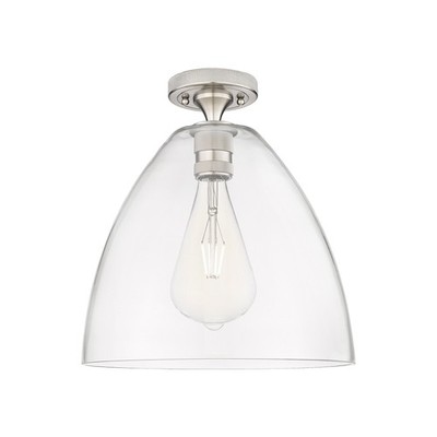Innovations Lighting 434-1F-10-12 Crown Point Flush Dome Crown - Nickel
