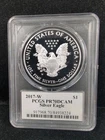 2017 W $1 American Silver Eagle PCGS PR70DCAM David Hall Signed 7519