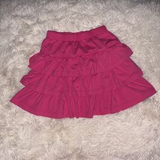 HANNA ANDERSSON Size 120 6/7 Pink Skirt Tiered Ruffle Layer Twirl