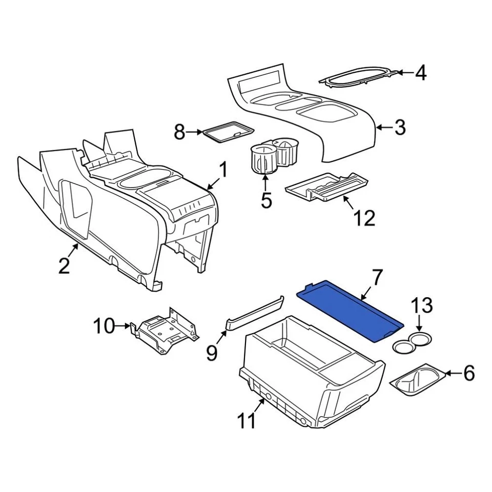 For Ram C/V 2012-2015 Ram 1VQ81DX9AA Front Console Mat - Image 4 of 4