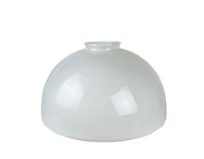 Vtg Hand Blown 10" White Glass Shade for Torchiere Floor Lamp 3" Fitter