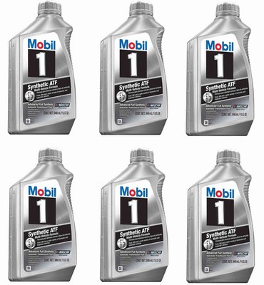 6 PACK!!!! MOBIL 1 112980 Mobil 1 Synthetic ATF, 1 qt. PK 6