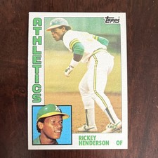 1984 Topps Rickey Henderson #230 Base Set Oakland Athletics Baseball Card