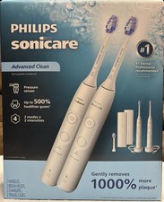 Philips Sonicare Advanced Clean Rechargeable Electric Toothbrush 2 Pack