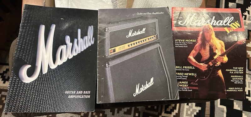 Vintage Marshall Amplification Catalog & Magazine Lot 1987 1988 1991 JCM 800