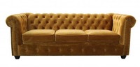 Braunes 3-Sitzer-Schlafsofa Chesterfield Stoffsofa Mit SchlafmöGlichkeit