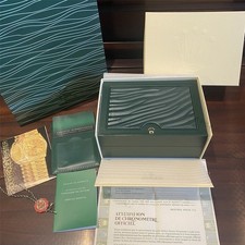 Original counter green Rolex watch box, Submariner watch box, jewelry displaybox