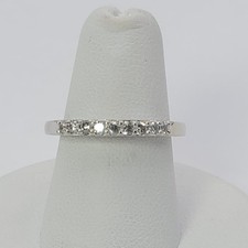 WOMEN'S 14K WHITE GOLD DIAMOND WEDDING BAND mee kp  PDS034689 