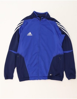 Adidas Mens Climacool Tracksuit Top Jacket UK 42/44 Large Blue Colourblock CT18