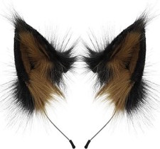 Handmade Fur Fox Wolf Cat Ears Headwear Women Men Cosplay Costume Party Cute ...