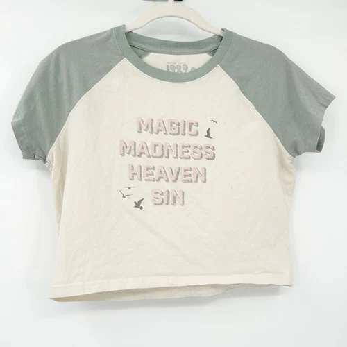 Taylor Swift Womens 1989 Blank Space Magic Madness Heaven Sin Baby Tee Size L - Picture 2 of 6