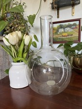 Rare Vtg PYREX Glass 6000mL Single Neck Round Bottom Boiling Flask 15” X 9.5” **