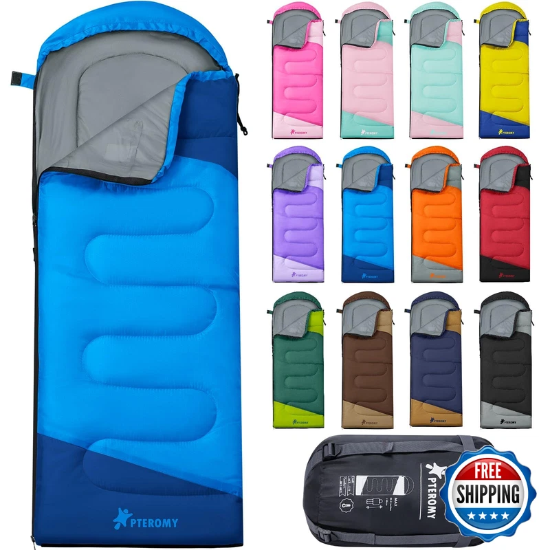 Pteromy Sleeping Bags For Adults Lightweight And Machine Washable Water