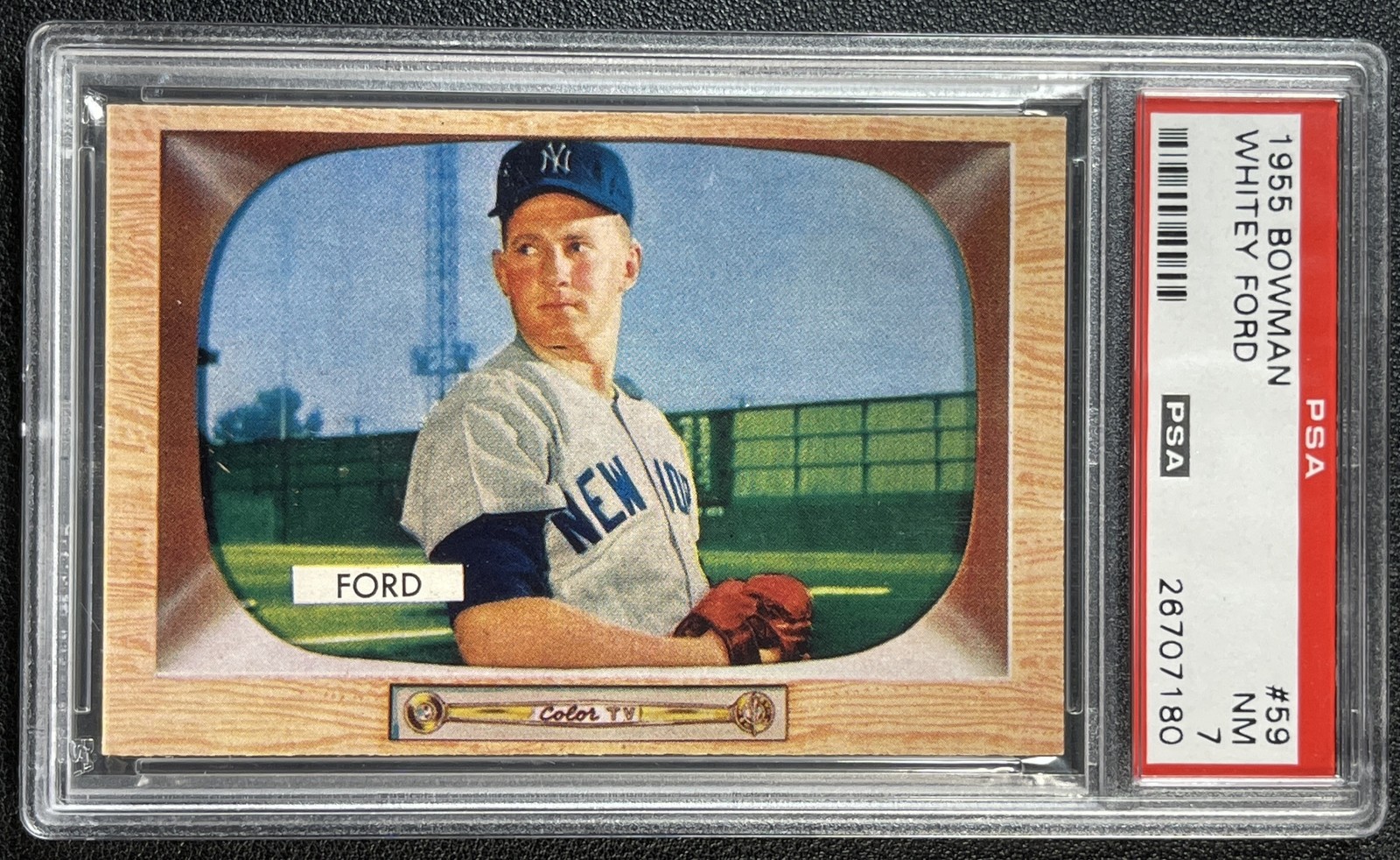 WHITEY FORD PSA 7 1955 BOWMAN BASEBALL #59 YANKEES 7180