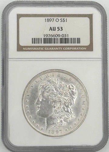 1897 O Morgan Silver Dollar $1 NGC AU53 - Semi-Key Date