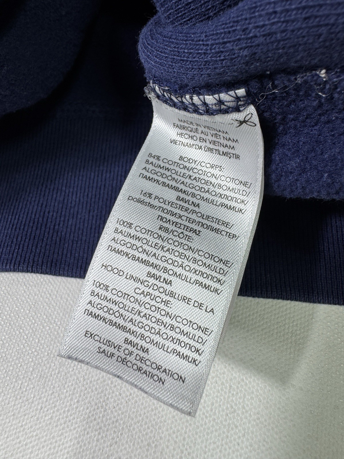 Polo Ralph Lauren blu bianco pony felpa con cappuccio uomo 2XL full zip outdoor strada moderna