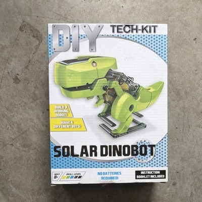 DIY Tech-Kit Dinobot Solar Robot Kit, Build 3 Bots, Ages 8+, Instruction Booklet