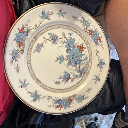 Noritake China Versatone Collection Bleufleur Pattern 8 1/4 Salad Plate Set Of 2